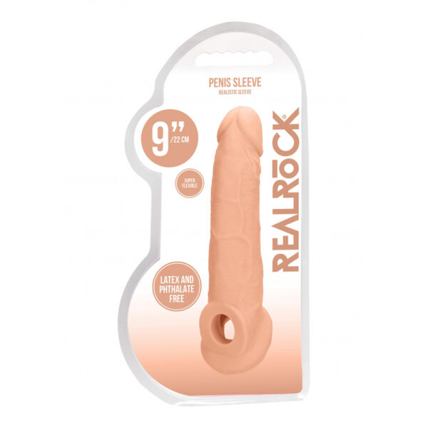 7423522551516 Realrock Penis Sleeve 9" Flesh