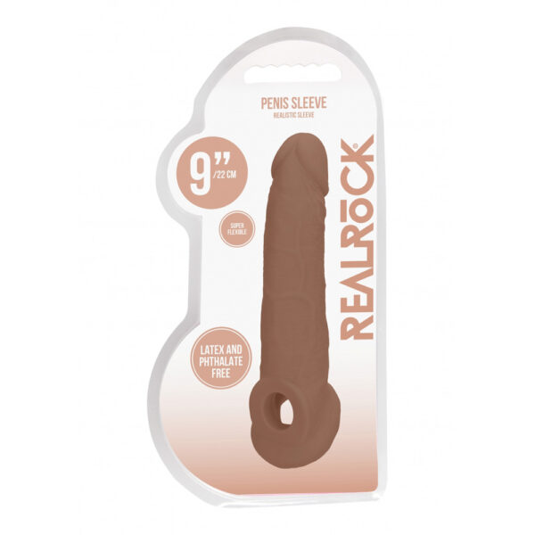 7423522551523 Realrock Penis Sleeve 9" Tan