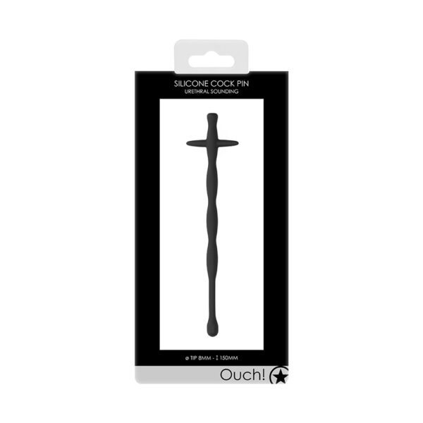 7423522552544 Urethral Sounding Silicone Cock Pin 8MM/150MM