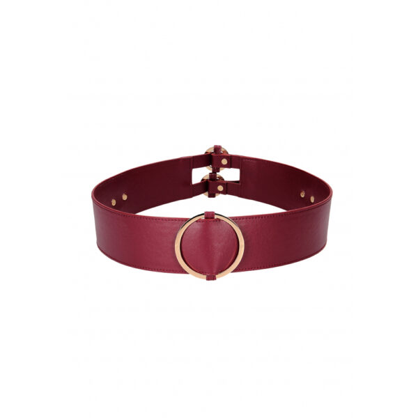 7423522559550 2 Ouch! Halo Waist Belt S/M Burgundy