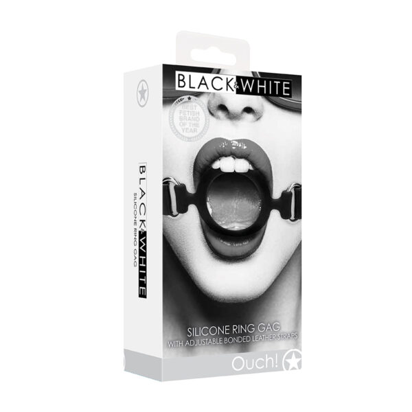 7423522575598 Silicone Ring Gag With Adjustable Bonded Leather Straps