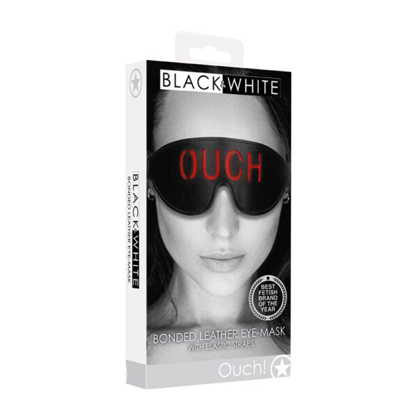 7423522576588 Ouch! Bonded Leather Eye Mask Ouch With Elastic Straps