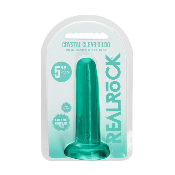 7423522579558 Non Realistic Dildo With Suction Cup 5.3" Turquoise