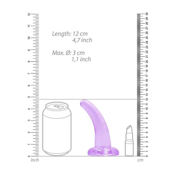 7423522579565 3 Non Realistic Dildo With Suction Cup 4.5" Purple