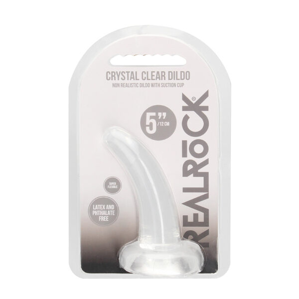 7423522579589 Non Realistic Dildo With Suction Cup 4.5" Transparent