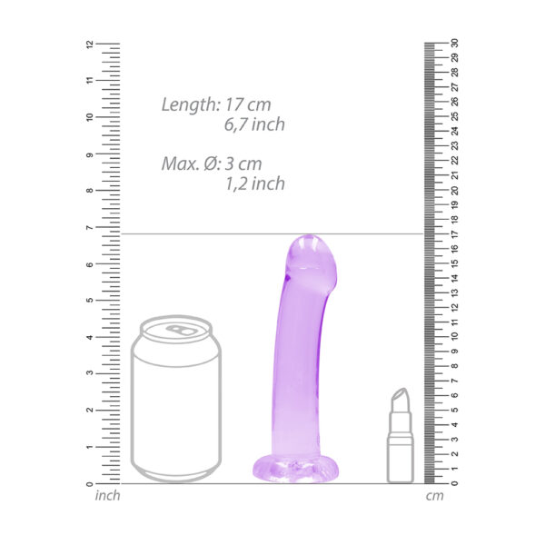 7423522580592 3 Non Realistic Dildo With Suction Cup 6.7" Purple