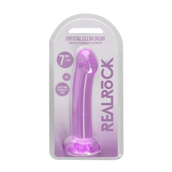 7423522580592 Non Realistic Dildo With Suction Cup 6.7" Purple