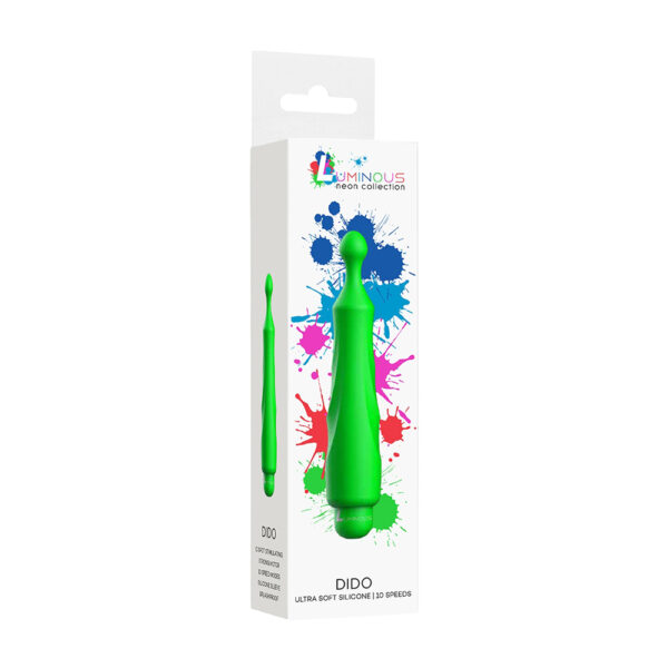 7423522587591 Luminous Dido Abs Bullet With Silicone Sleeve 10-Speeds Green