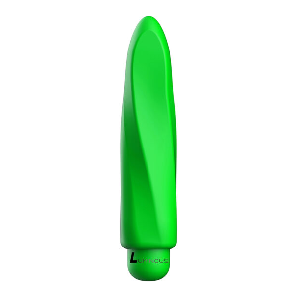 7423522590508 2 Luminous Myra Abs Bullet With Silicone Sleeve 10-Speeds Green