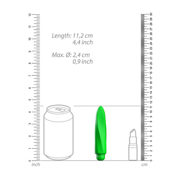 7423522590508 3 Luminous Myra Abs Bullet With Silicone Sleeve 10-Speeds Green