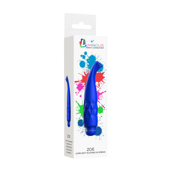 7423522591567 Luminous Zoe Abs Bullet With Silicone Sleeve 10-Speeds Royal Blue