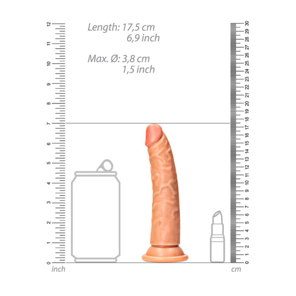 7423522625613 3 Slim Realistic Dildo Without Balls With Suction Cup 6'' Tan