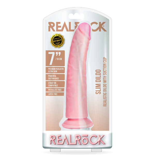 7423522625637 Slim Realistic Dildo Without Balls With Suction Cup 7'' Flesh