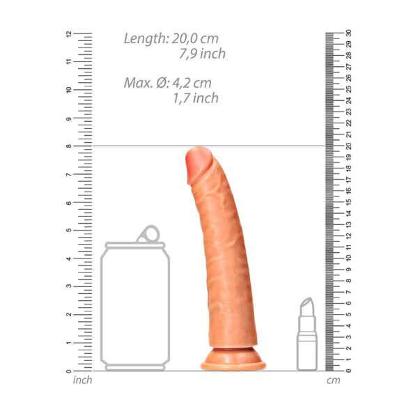 7423522625644 3 Slim Realistic Dildo Without Balls With Suction Cup 7'' Tan