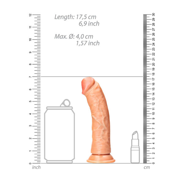 7423522626603 3 Curved Realistic Dildo Without Balls With Suction Cup 6'' Tan