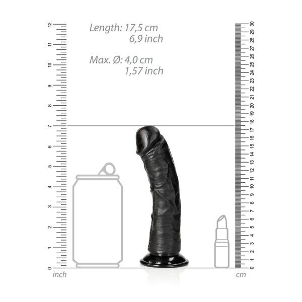 7423522626610 3 Curved Realistic Dildo Without Balls With Suction Cup 6'' Black