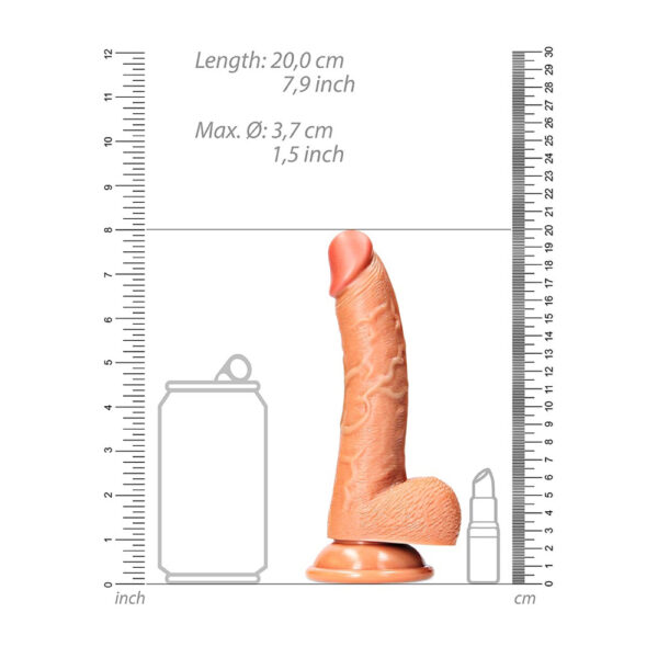 7423522627693 3 Curved Realistic Dildo With Balls And Suction Cup 7'' Tan