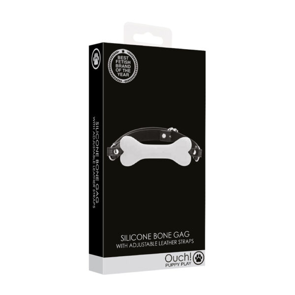 7423522633601 Ouch! Silicone Bone Gag White