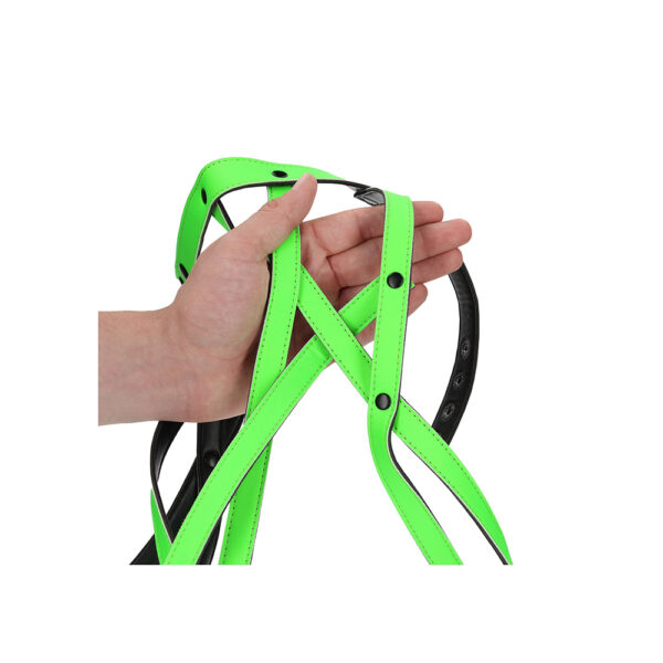 7423522639658 3 Ouch! Full Body Harness Glow In The Dark L/Xl