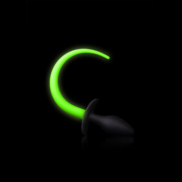 7423522639689 2 Ouch! Puppy Tail Plug Glow In The Dark