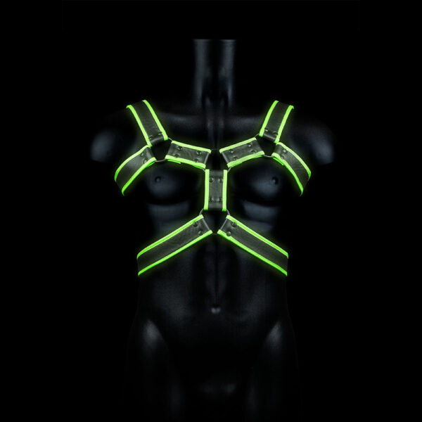 7423522653623 2 Ouch! Body Harness Glow In The Dark L/Xl