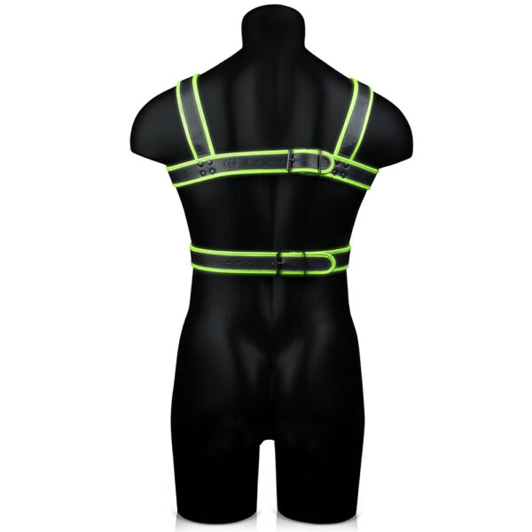 7423522653623 3 Ouch! Body Harness Glow In The Dark L/Xl