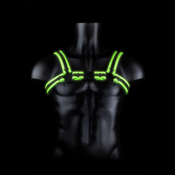 7423522653678 2 Ouch! Buckle Harness Glow In The Dark L/Xl