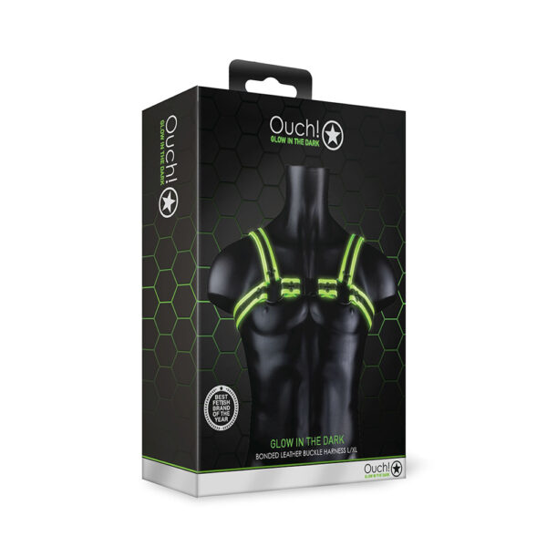 7423522653678 Ouch! Buckle Harness Glow In The Dark L/Xl