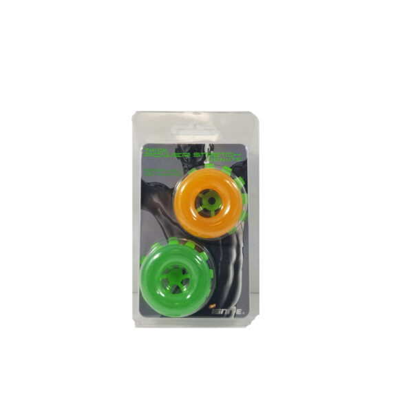 752875954116 Thick Power Stretch Donuts 2 Pack Orange/Green