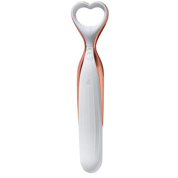 782421079574 2 Woo: Rechargeable Silicone Vibe With Case White/Rose Gold