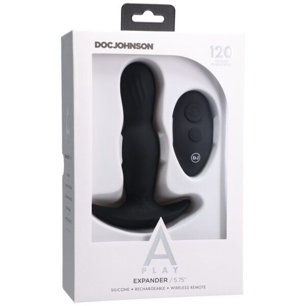 782421081300 A-Play Expander Rechargeable Silicone Anal Plug With Remote Black