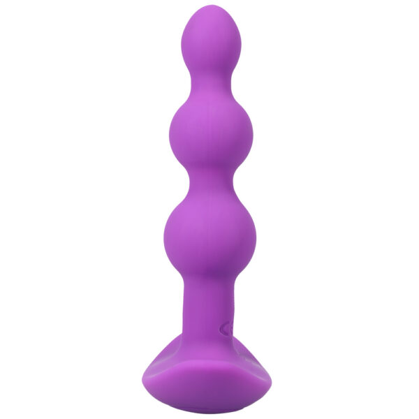 782421081317 3 A-Play Beaded Vibe Rechargeable Silicone Anal Plug With Remote Purple
