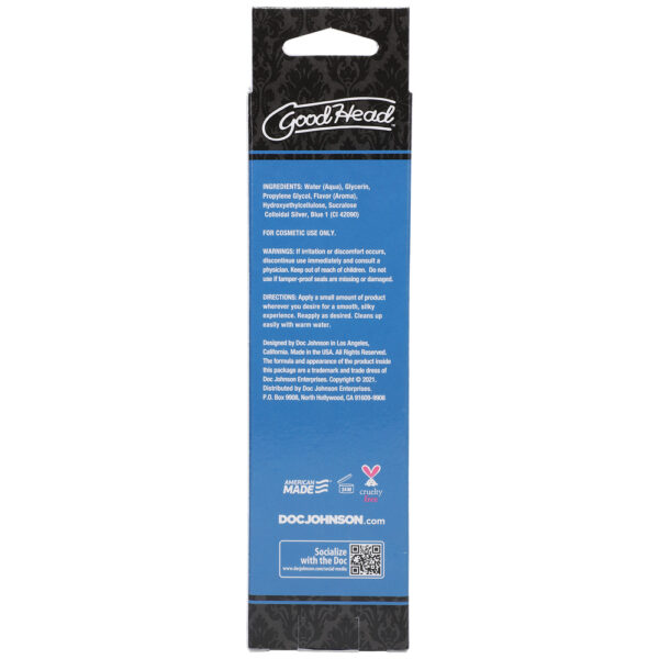 782421081539 3 Goodhead Slick Head Glide Blue Raspberry 4 oz.