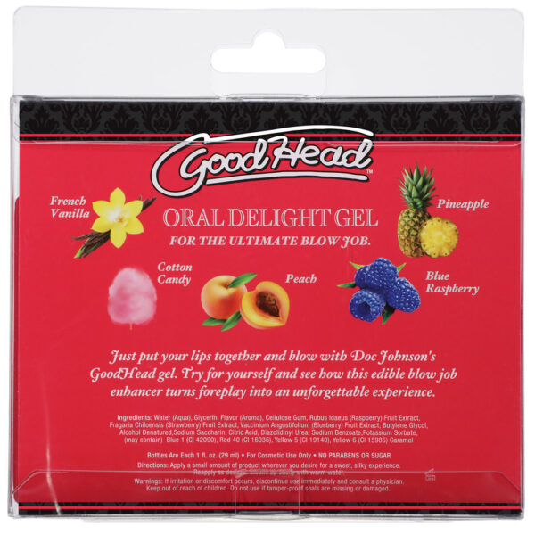 782421081676 3 Goodhead Oral Delight Gel 5 Pack 1 oz.