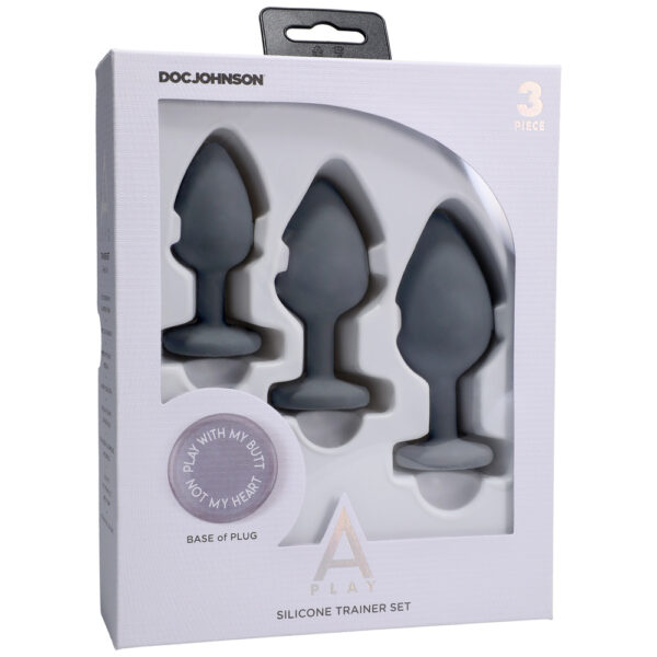 782421082154 A-Play Silicone Trainer Set 3 Piece Grey