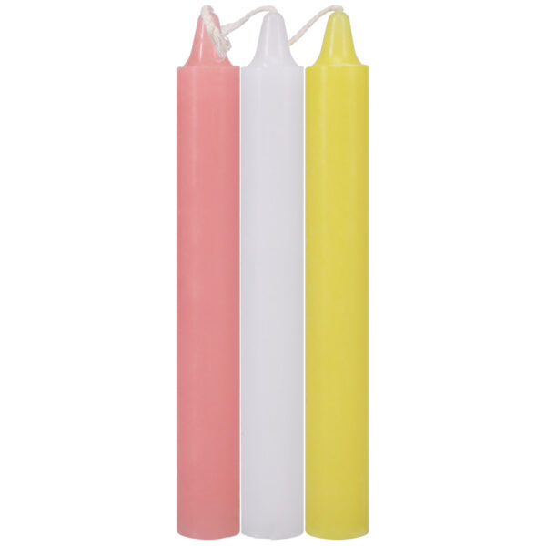 782421082789 2 Japanese Drip Candles 3 Pack Pink, White, Yellow