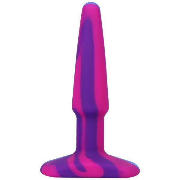 782421083328 2 A-Play Groovy Silicone Anal Plug 4" Berry