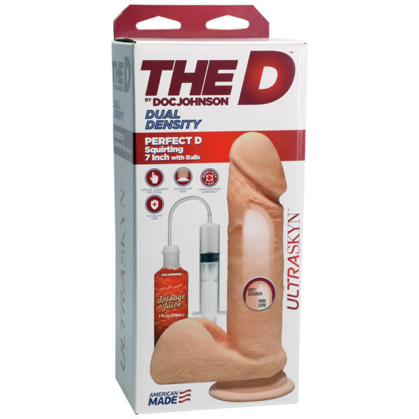 782421083359 The D Perfect D Squirting 7" With Balls Vanilla