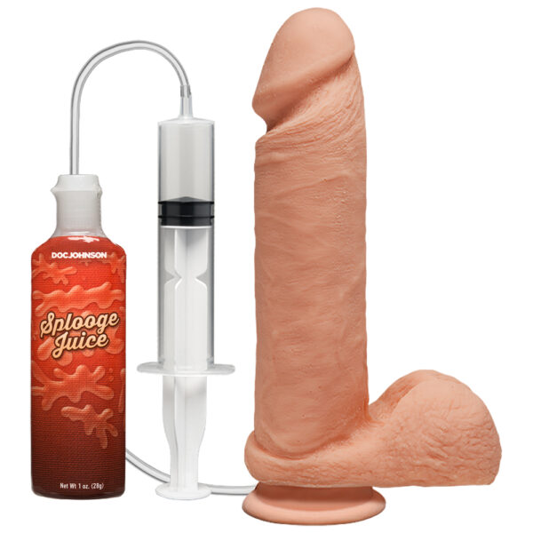 782421083366 2 The D Perfect D Squirting 8" With Balls Vanilla