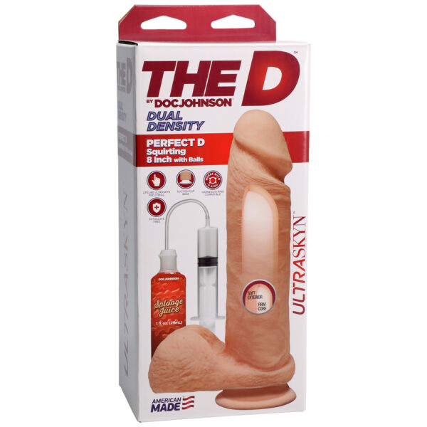 782421083366 The D Perfect D Squirting 8" With Balls Vanilla