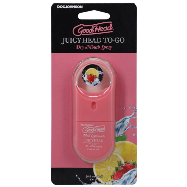 782421083847 Goodhead Juicy Head Dry Mouth Spray To-Go Pink Lemonade .30 fl oz