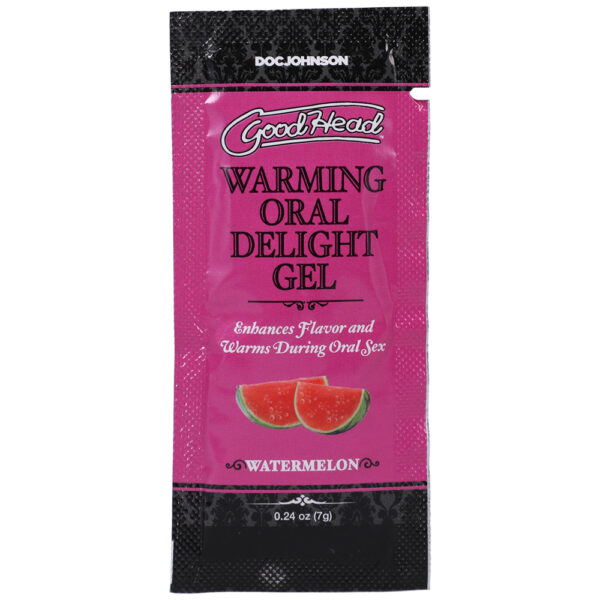 782421085742 Goodhead Warming Oral Delight Gel Watermelon 48 Pieces 0.24 oz.