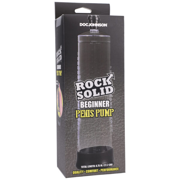 782421086466 Rock Solid Beginner Penis Pump Black/Clear