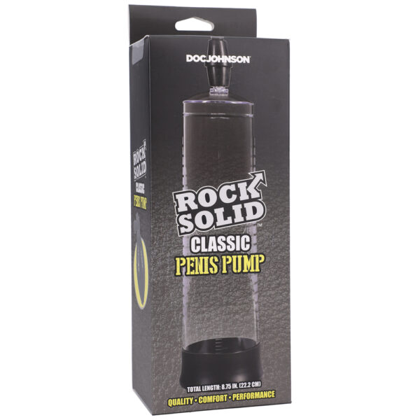 782421086473 Rock Solid Classic Penis Pump Black/Clear