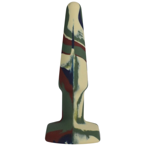782421086633 3 A-Play Groovy Silicone Anal Plug 4" Camouflage