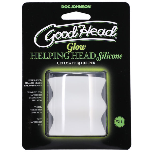 782421087401 Goodhead Glow Helping Head Silicone Frost Green Glow