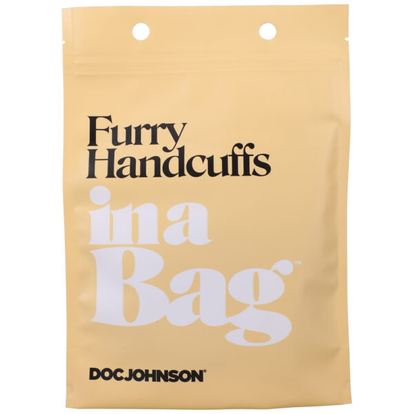 782421088484 2 Furry Handcuffs In A Bag Black