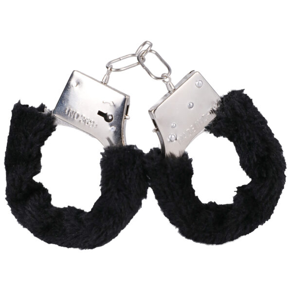 782421088484 3 Furry Handcuffs In A Bag Black