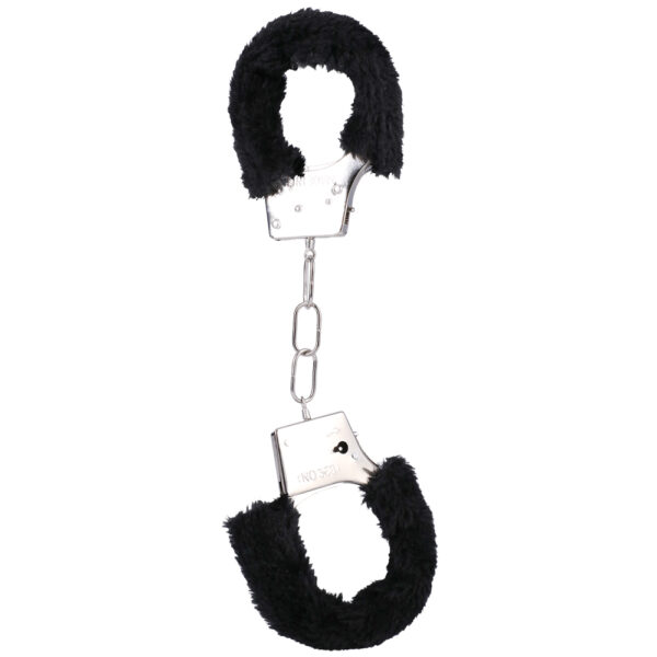 782421088484 Furry Handcuffs In A Bag Black