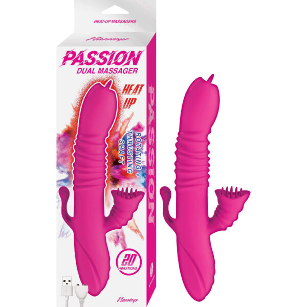 782631031119 Passion Dual Massager Heat Up Pink